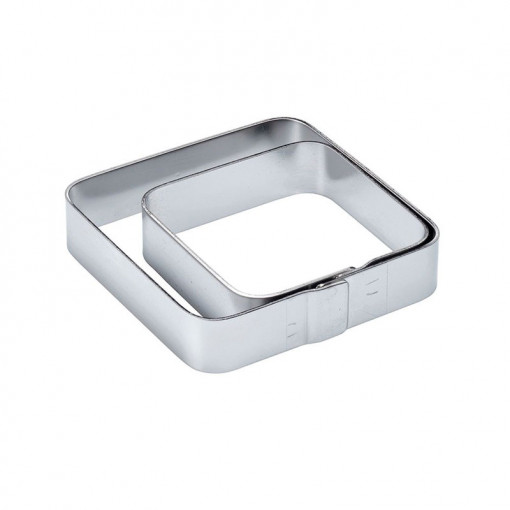 Square Stainless Steel Frame with Rounded Colours 7x7xH2cm