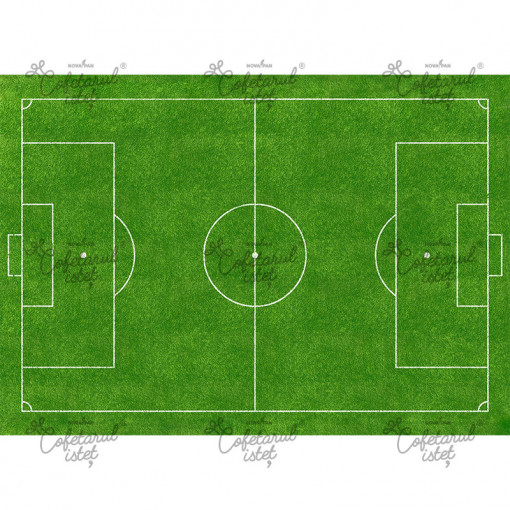 Sugar Paste printed Football Ground Model 2, A4 - Confectioner Istet