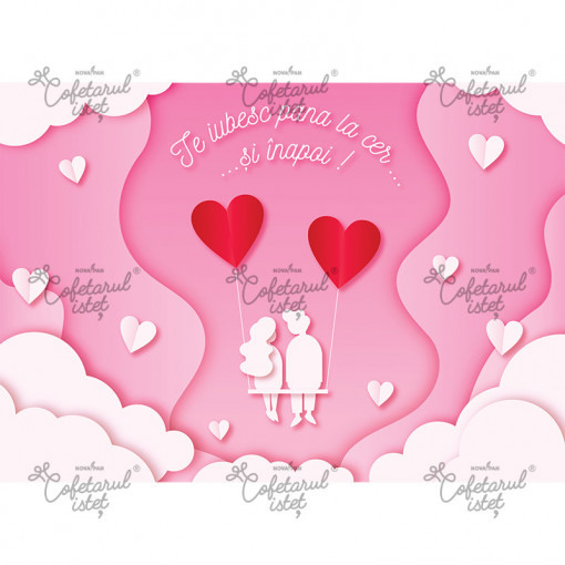 Sugar Paste printed Valentine's Day Model 7, A4 - Confectioner Istet