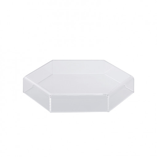 Suport Bufet Plexiglas Transparent Hexagon Mosaic Ø 24 x H 4.6 cm
