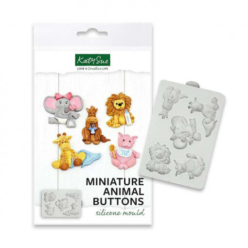 Szilikon babaállatok, 2,1 - 3,9 x 2,9 - 3 cm, 5 díszítéssel