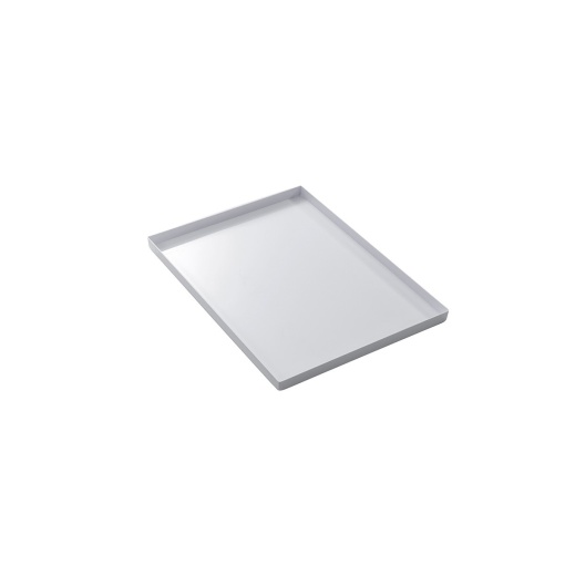 Tava 39.5 x 29.8 x H 2 cm, pentru Stocare si Depozitare, Material Plastic Alb