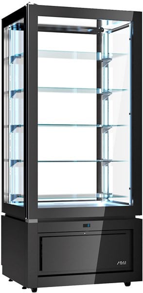 Vertical refrigerated display cabinet +2/+10°C, Luxor New Style Black