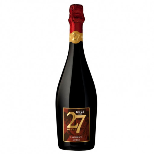 Вино 27 Opere Lambrusco Amabile Red Demidulce - Cantine Ceci - 0.75 L