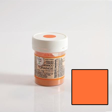 Мастноразтворим хранителен оцветител на прах, оранжев, без Е171, 5 gr - не съдържа азотни съединения