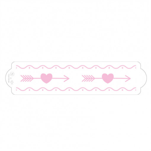 *Пластмасов страничен декор от саблон Love, 30 x 7 cm
