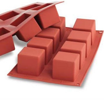 Силиконова форма за кубчета 5x5xH5cm, 8 кухини (SF104)