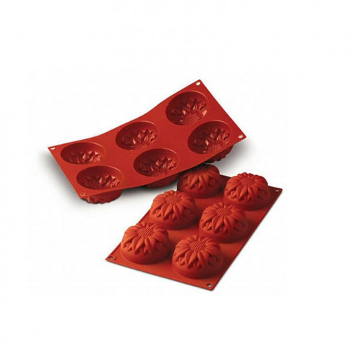 Силиконова форма "Слънчоглед" Ø7,6xH4cm, 6 кухини (SF076)