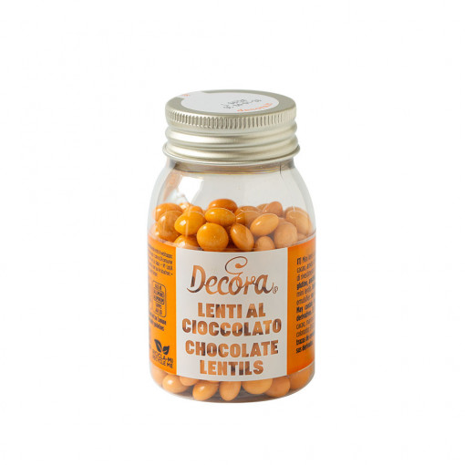 Сплескани шоколадови перли Chocolate Peach Ø 10 мм, 80 гр.