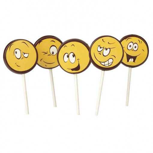 Формички Decoruri/LollyPops, 5 дизайна на емотикони, 200 бр. с Amb.