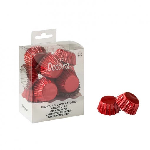 Червена металическа хартия Chese XS, Ø 2,7 x H 1,7 cm, 180 бр.