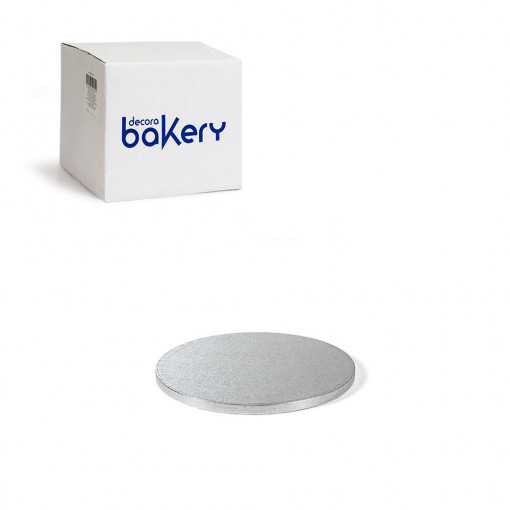 10 db-os ezüst kerek tortalap készlet, Ø 18 x H 1,2 cm