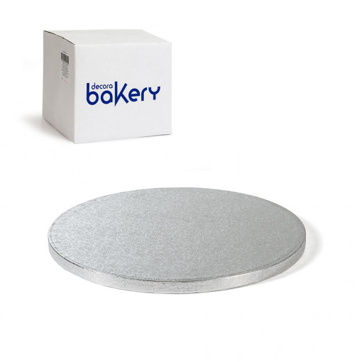10 db-os ezüst kerek tortalap készlet, Ø 45 x H 1,2 cm