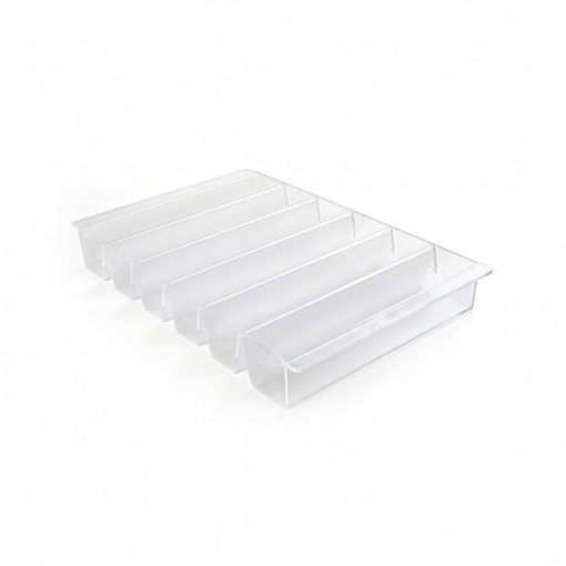 24 продукта Стойка за сандвичи/сандвичи, 36 x 23,5 x H 4,8 cm, пластмаса, прозрачна