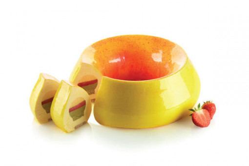 3D szilikon tortaforma 3D láng Ø24 x H 8,5 cm + dekoráció Ø 21,3 x H 3,5 cm + dekopírozó dekoráció Ø 21,3 x H 3,5 cm + dekopírozógép