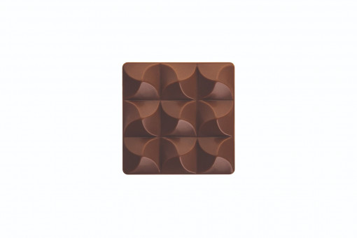 Csokoládétáblák 7 x 7 x H 1,4 cm - Polikarbonát forma Piramida Mini, 6 üreggel