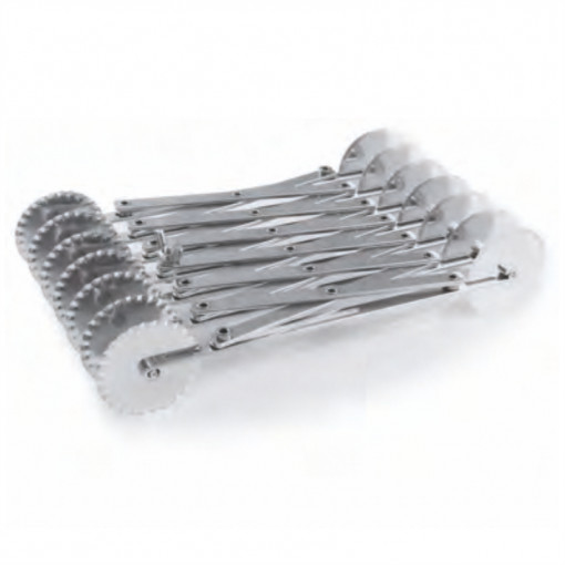 Cutit inox Extensibil cu Lame Circulare, 7 Netede si 7 Festonate - Img 1