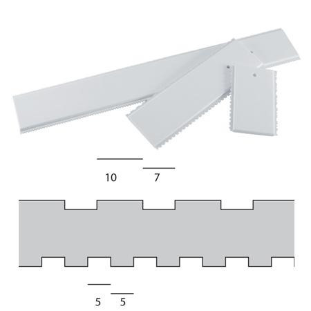 Decor Decorating Comb, 2 Patterns, 5 and 7 mm, Plastic, L 17 cm