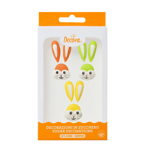 Decor Sugar - Paszta figura, Nyulak 2,5 - 3,5 cm, 3 modell, 3 db