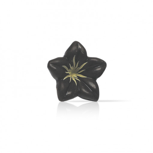 Decoratiuni Ciocolata Neagra Floare Dobla, Ø 3 cm, 205 gr, 76 Buc