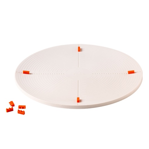 Elektromos forgó műanyag tortadíszítő állvány, alap Ø 28 x H 0,4 cm, alap Ø 28 x H 0,4 cm