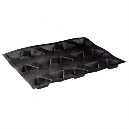 Forma Silicon Microforata 30x40cm, 15+15 Cavitati Triunghi 6x6xH2.5cm, Set 2 Buc