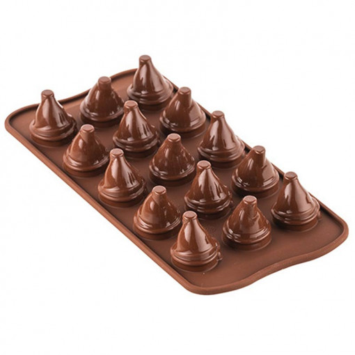 Forma Silicon Praline Mr & Mrs Brown Ø 2.5 x H 4 cm, 10 ml, 15 cavitati (SCG56)