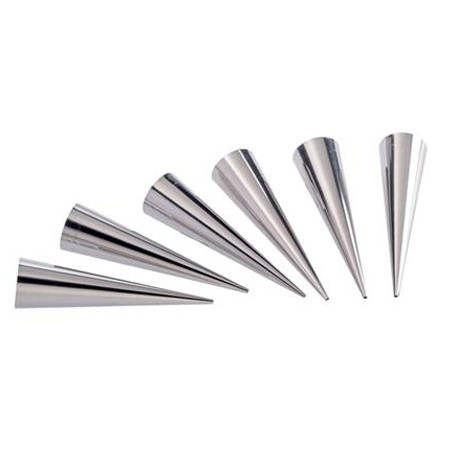 Forme Conice Inox coacere Conuri Ø 3.5 x 14 cm, Set 12 Buc