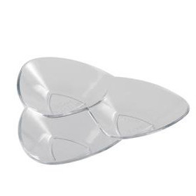 * Háromszög kehelytál 11,5 x 10,5 x H 1,5 cm,átlátszó műanyag, 25 db-os szett