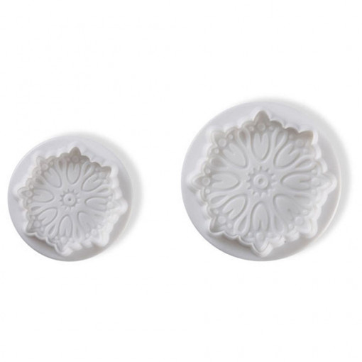 Laces or Decor Round Ø 4.5 and 6 cm - Plastic Cutters with Puller, Set 2 pcs