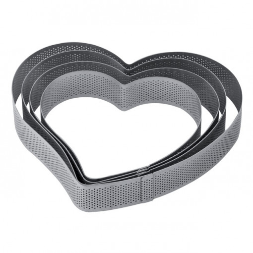 Microperforated Heart Pie Frame, 16x15xH3.5cm