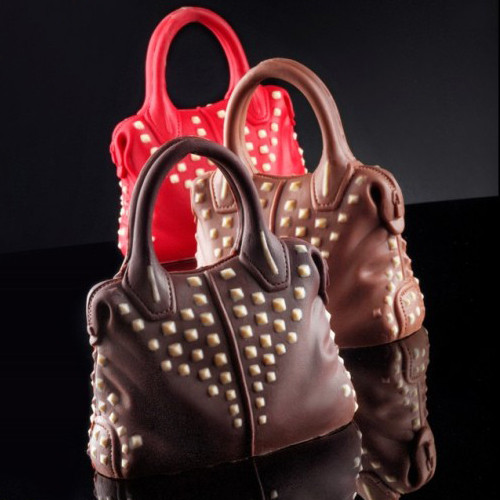 Mulaj Silicone 3D Lady Bag with Metallic Colours, 10.5 x H 11.5 cm