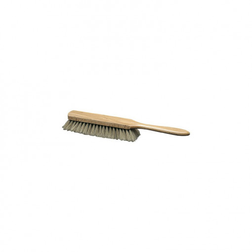 Natural bristle brush with handle, 43 cm