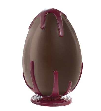 Oua Ø 10 x H 15cm Drip - Chocolate Polycarbonate mould, 2 cavities