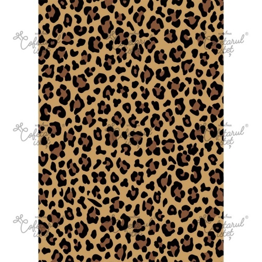 Pasta Zahar imprimata Texturi Model 1 Leopard, A4 - Cofetarul Istet