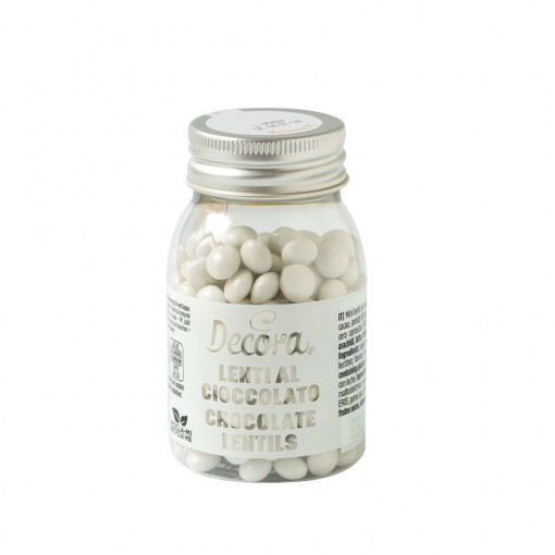 Perle Aplatizate Ciocolata Alba Ø 10 mm, 80 gr