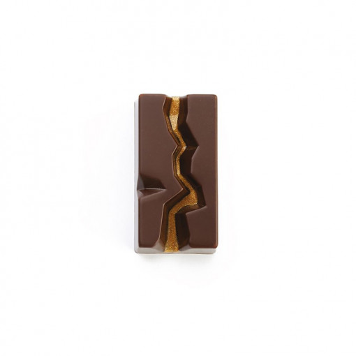 Polikarbonát forma Davide Comaschi 18-as sorozat Praliné csokoládé Abyss, 3,9 x 2 x H 1,25 cm, 10 gr.