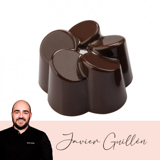 Polycarbonate mould 24 Chocolate Pralines Model VIP Flora 3.1 x 3 x H 1.8 cm, 11 gr