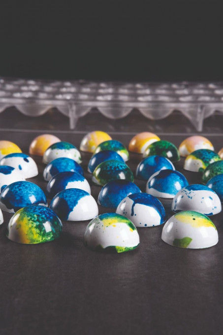 Polycarbonate Semi-spherical mould Ø 4.5 cm - 15 Chocolate Pralines