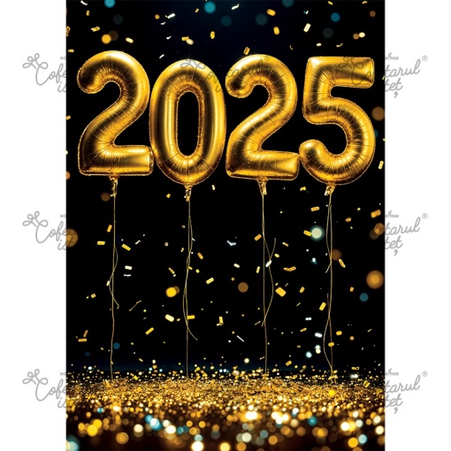 Printed Sugar Paste Celebrations - New Year's Day Model 15, A4 - Confectionary Istet