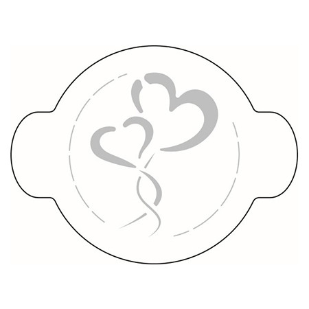 *Sablon Rotund Decor Inimioare Ø 20 cm