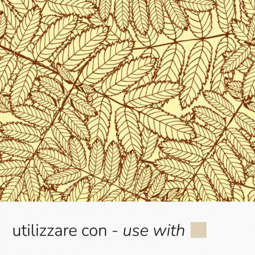 Set of 30 Transfer Sheets Chocolate Brown Leaves, 34 x 26.5 cm