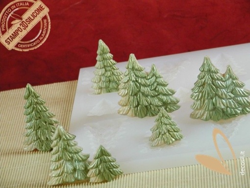 Silicon Christmas moulding - Different Christmas trees, 15 Topics