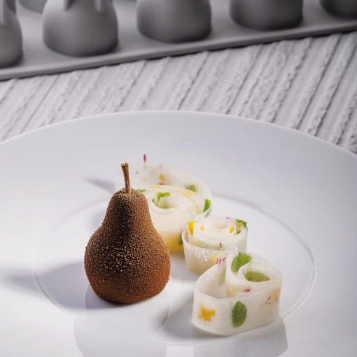 Silicon Gourmand Pear mould Ø 4.3 x H 5.5 cm, 15 cavities