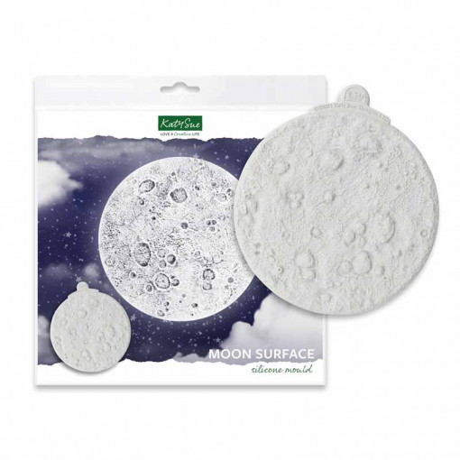 Silicon moulding Moon surface Ø 15.3 x H 0.3 cm