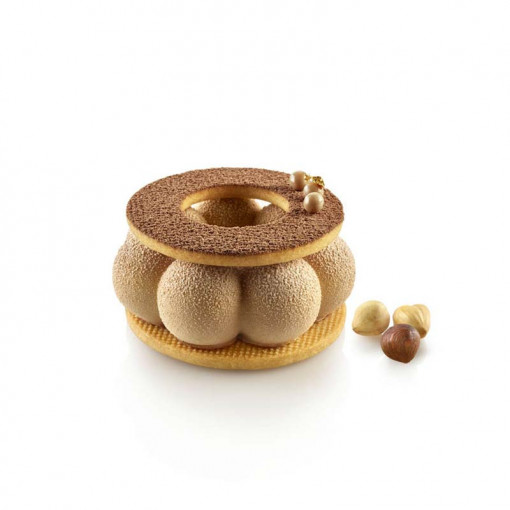 Silicon Truffle Crown mould Ø 8.2 x H 2.9 cm, 6 cavities, 90 ml + cutter