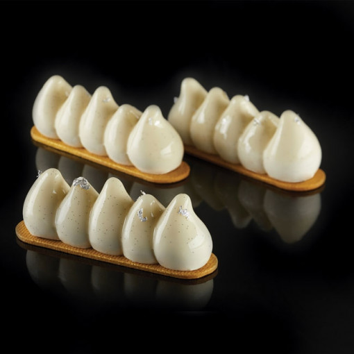 Silicone mould Bachour, Single-portion Miami, 11.8 x 3.3 x h 4.2 cm, 90 ml, 14 cavities