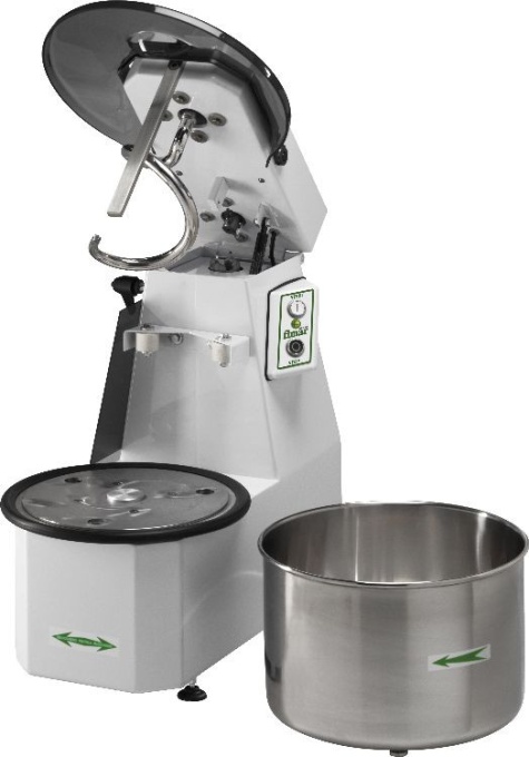 Spiral Arm Mixer with Spiral Arm and Removable Hopper, capacity 38 kg, Three Phase