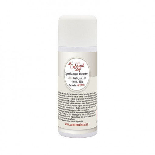 SPRAY Sidef Sidef Perlat - Élelmiszerfesték 400 ml, Azo mentes