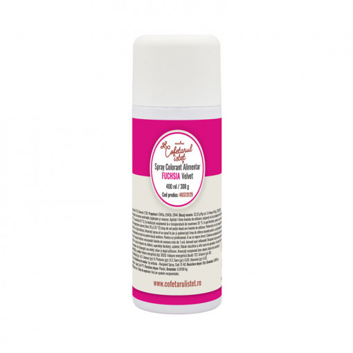 SPRAY VELVET - хранителен оцветител в цвят фуксия 400 ml
